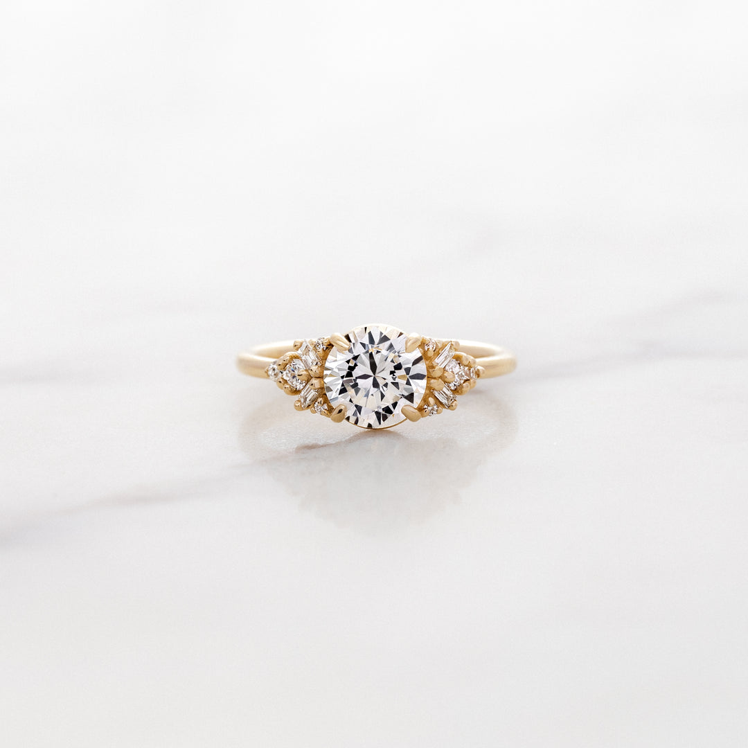 Foxglove Round Side Cluster Ring