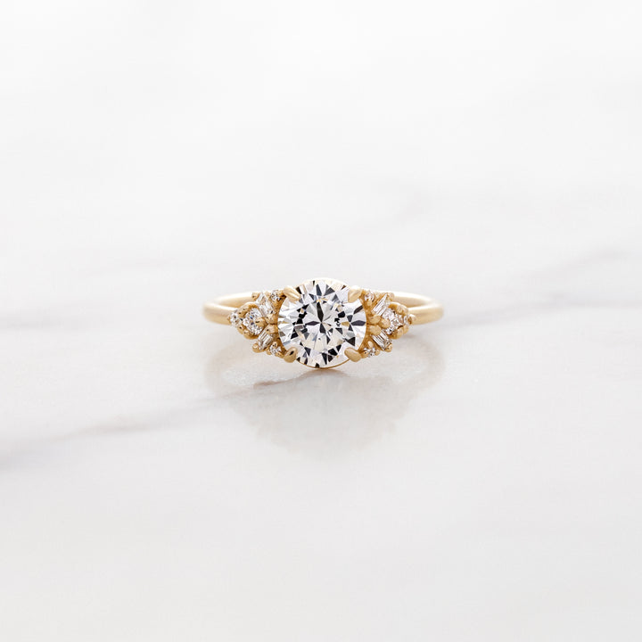 Foxglove Round Side Cluster Ring