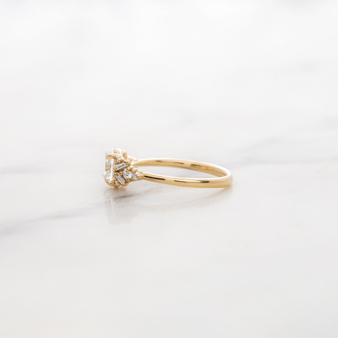 Foxglove Round Side Cluster Ring