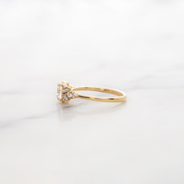 Foxglove Round Side Cluster Ring