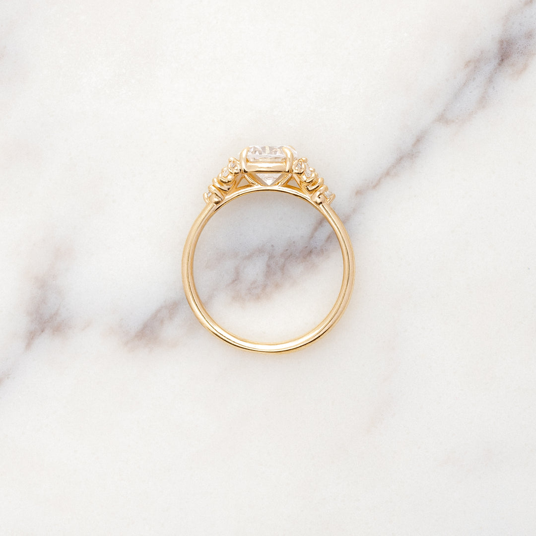 Foxglove Round Side Cluster Ring
