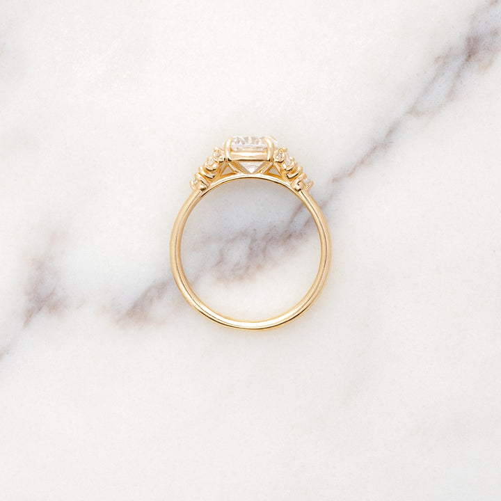 Foxglove Round Side Cluster Ring