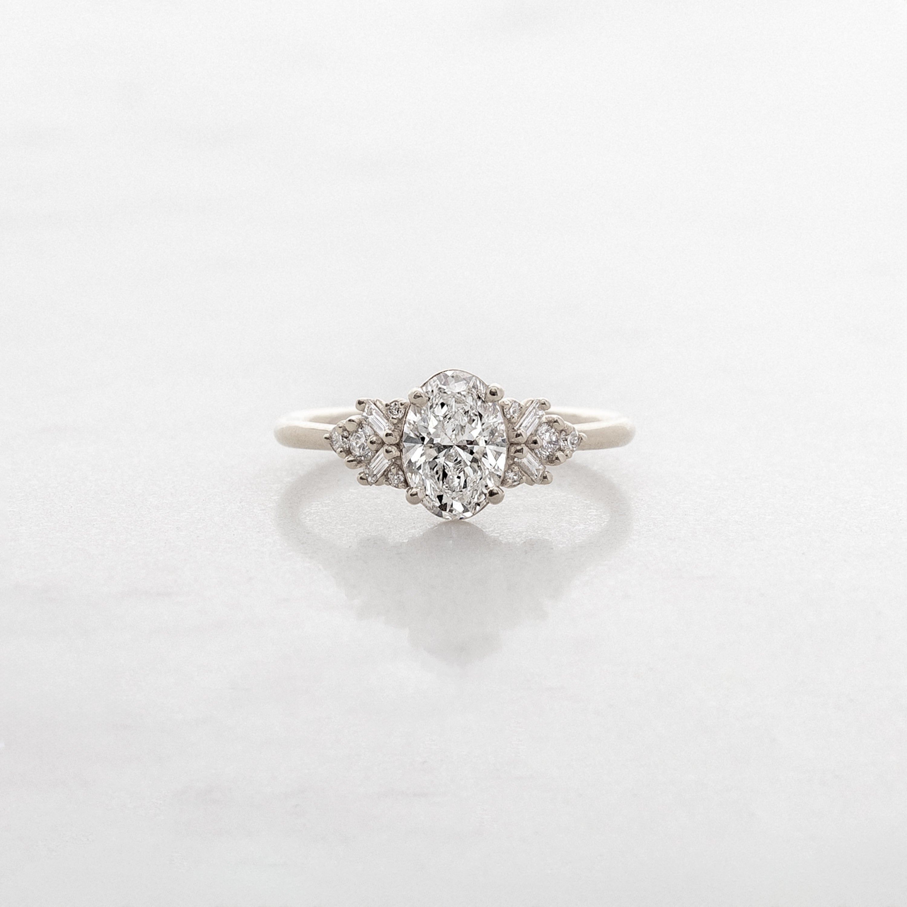 Foxglove Oval Side Cluster Ring – Jenni Stuart Fine Jewelry