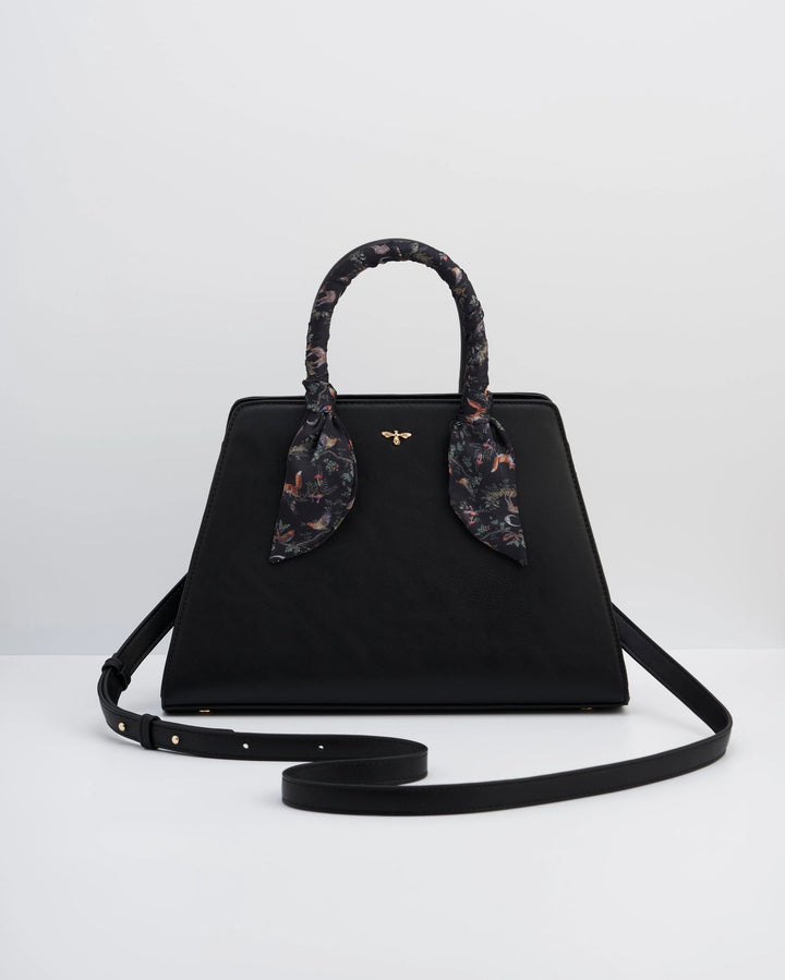 Fable Black Structured Tote