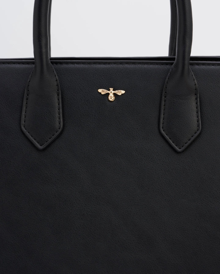 Fable Black Structured Tote