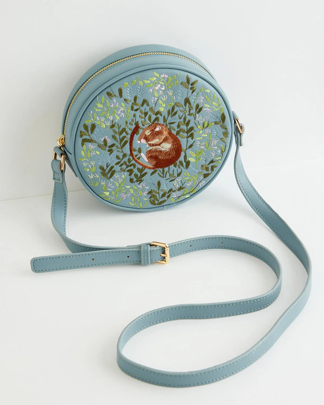 Chloe Circle Bag with Embroidered Dormouse