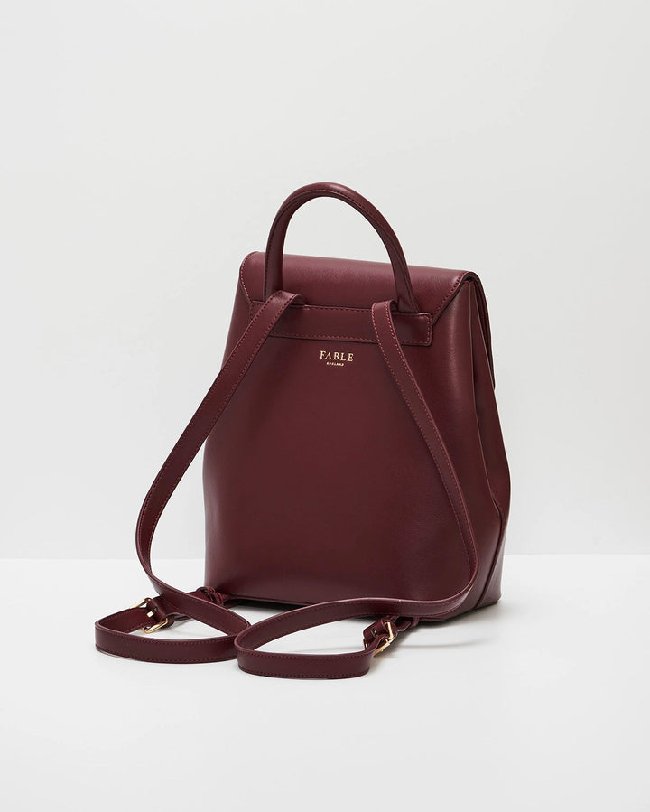 Laura Small Backpack in Burgundy