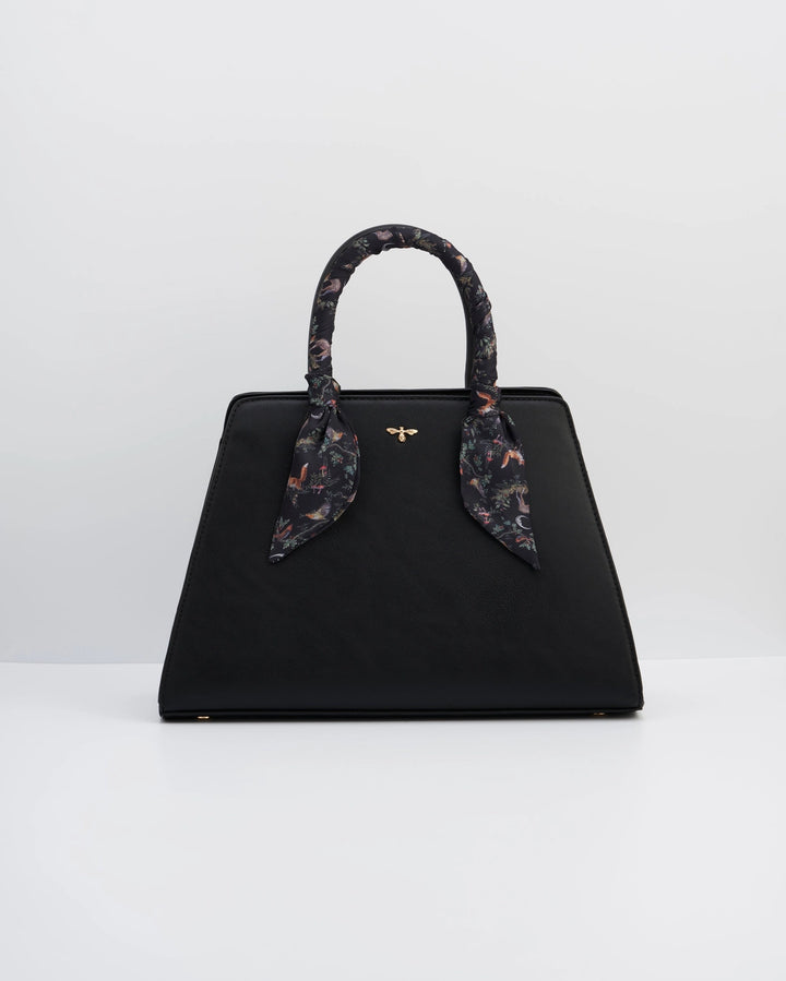 Fable Black Structured Tote