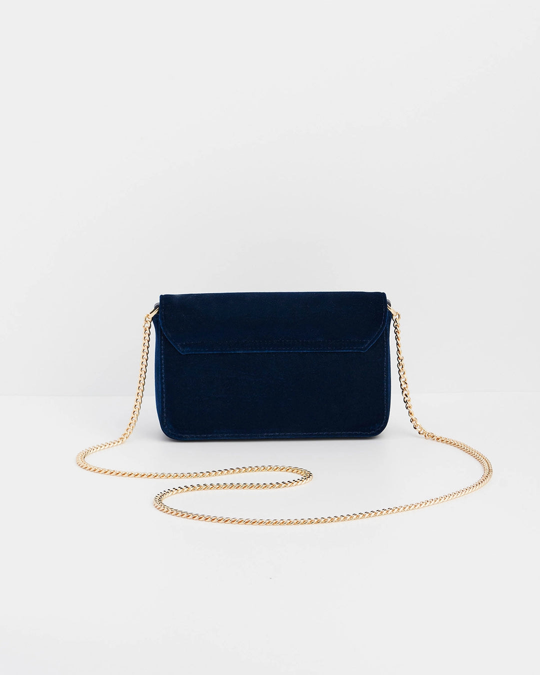 Sophia Nightingale Embroidered Clutch in Sapphire Velvet