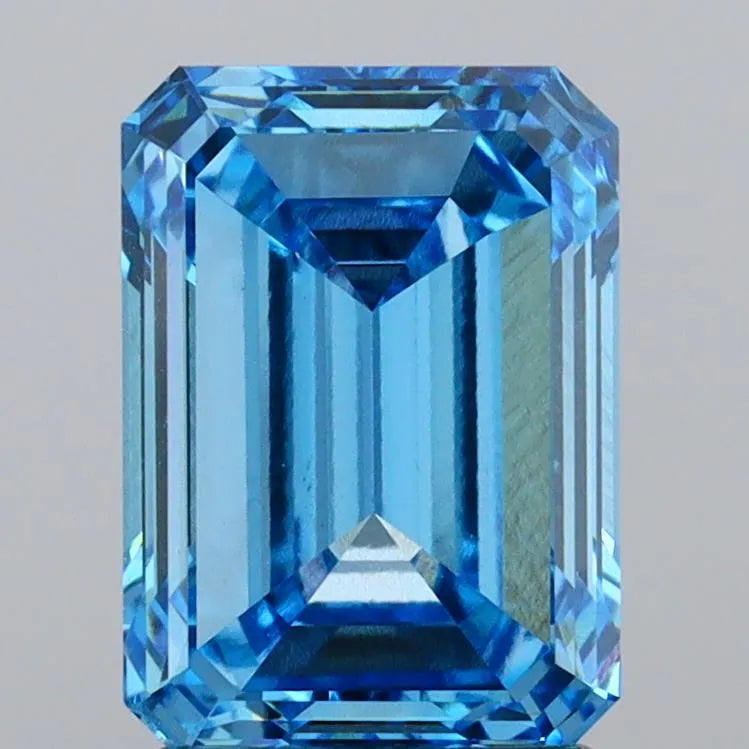 2.01ct Emerald Lab Grown Diamond (Colour Fancy Vivid Blue, Clarity VS1, IGI Certified)