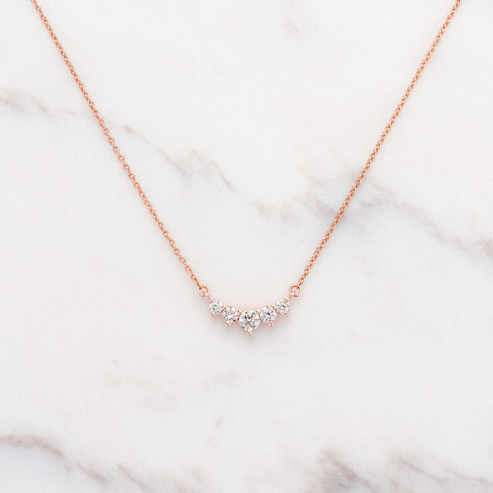 Tapered Lab Grown Diamond Necklace