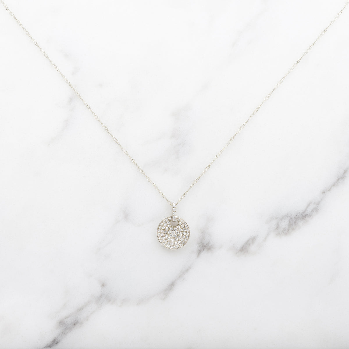 Luna Pave Pendant Necklace