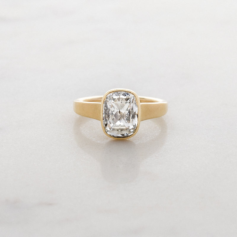 Double Rose Cut Cushion Ring