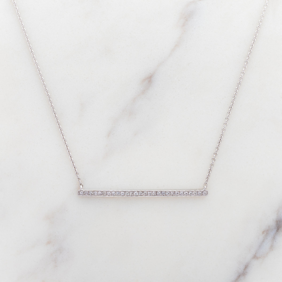 Diamond Bar Necklace