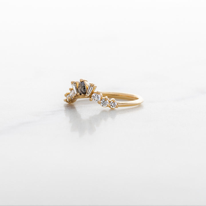 Fan Style Contour Wedding Band