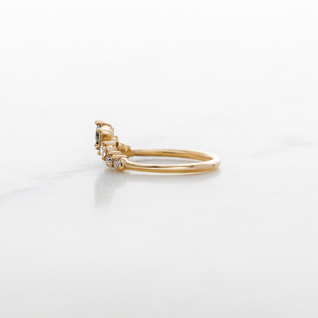 Fan Style Contour Wedding Band