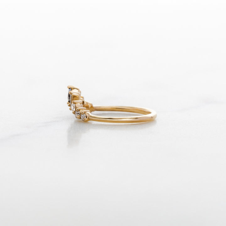 Fan Style Contour Wedding Band