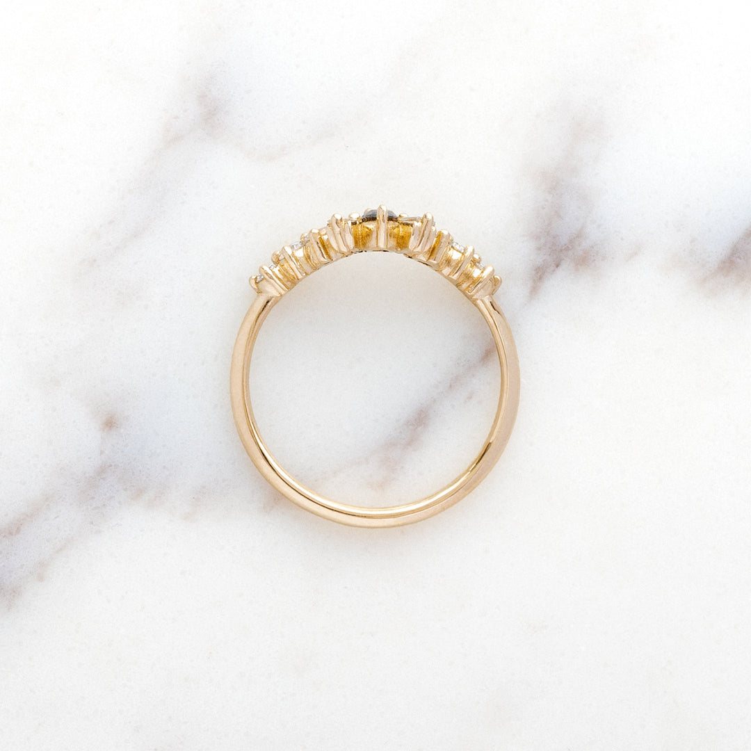 Fan Style Contour Wedding Band