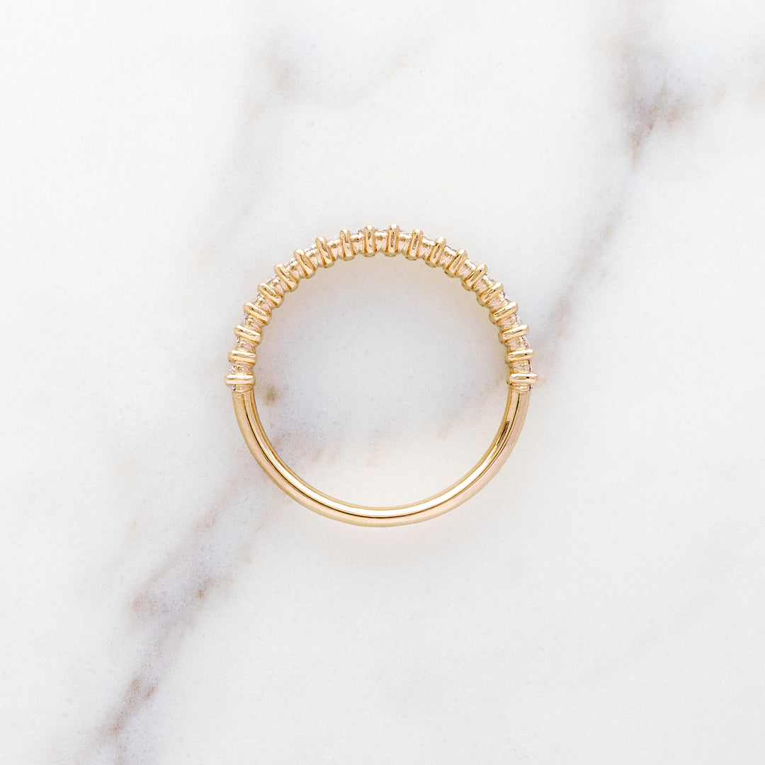 Bamboo Half Set Diamond Band
