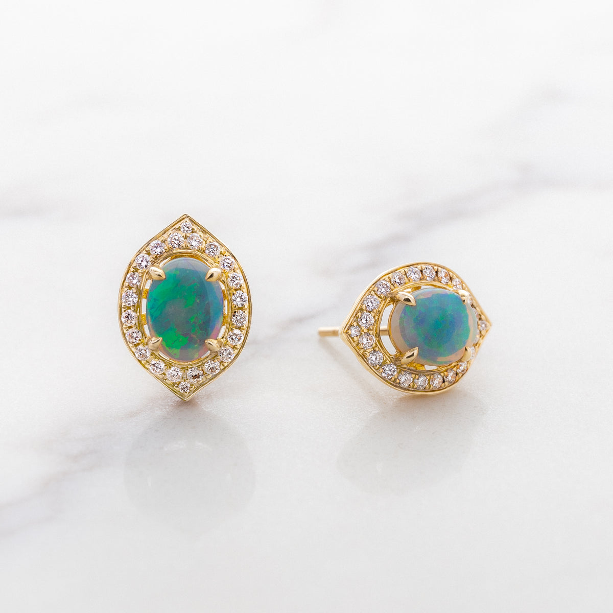 Halo Opal Earrings