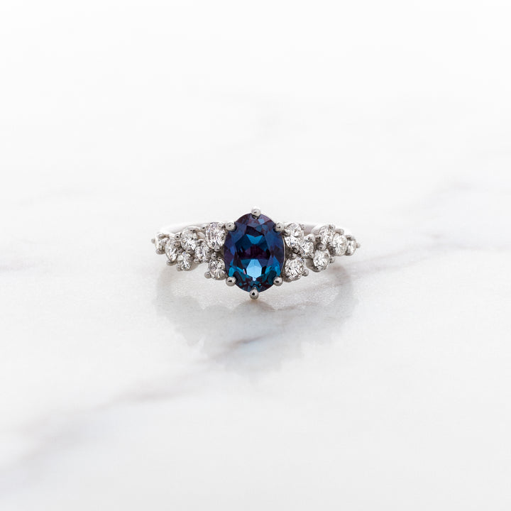Alexandrite Focal with Family Diamond Clusters
