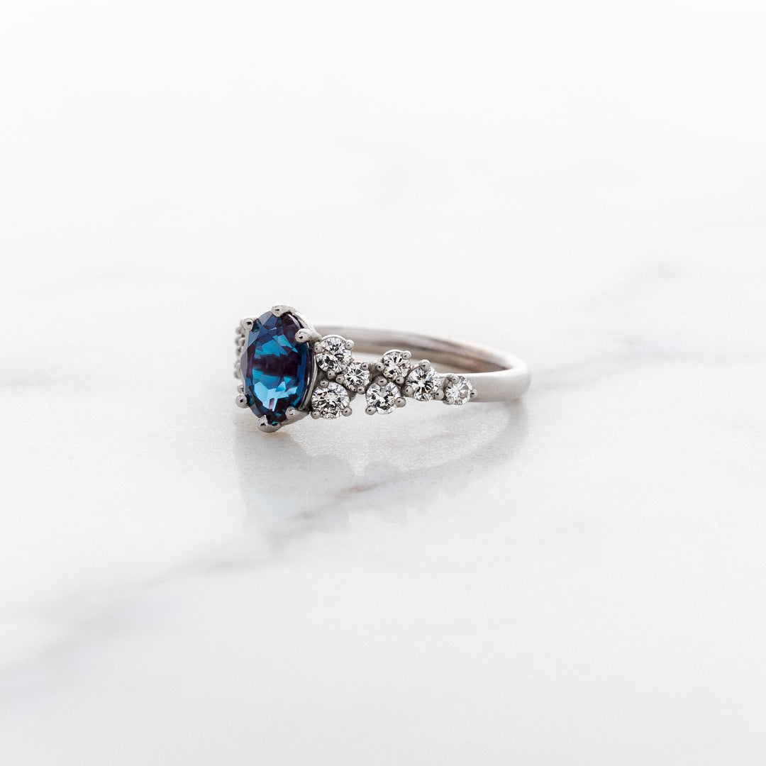 Alexandrite Focal with Family Diamond Clusters