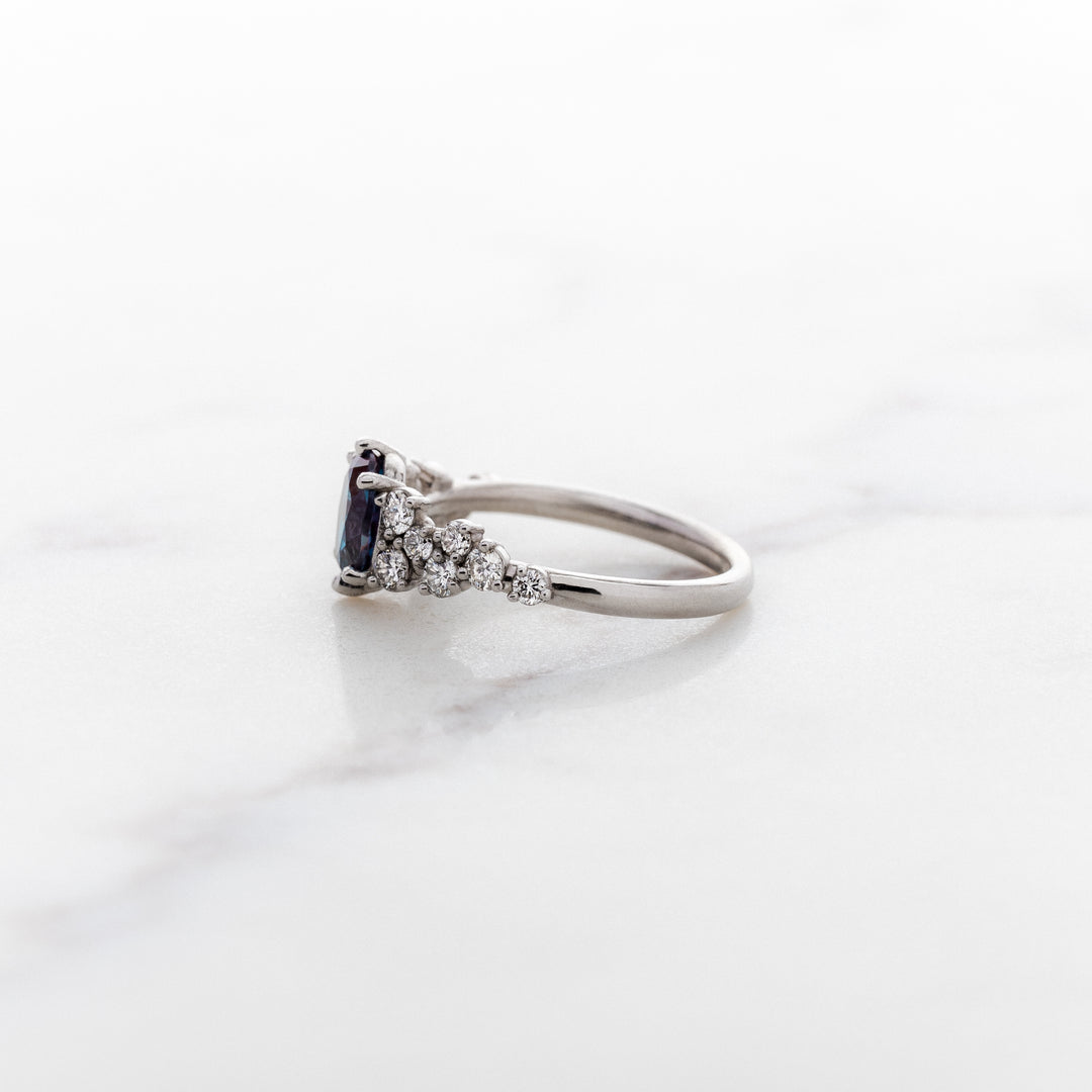 Alexandrite Focal with Family Diamond Clusters