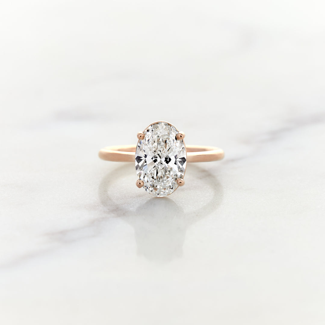 Rose Oval Solitaire