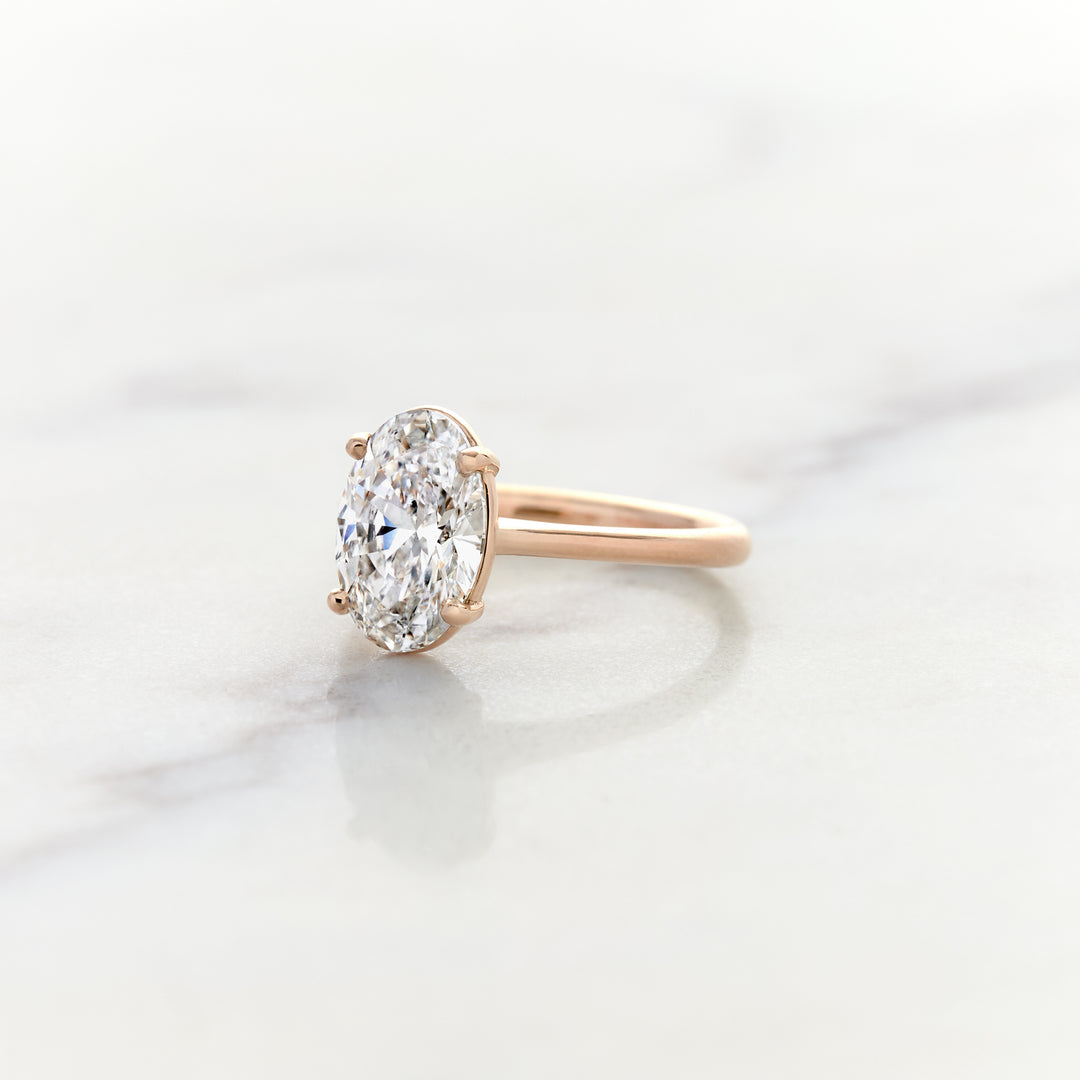 Rose Oval Solitaire
