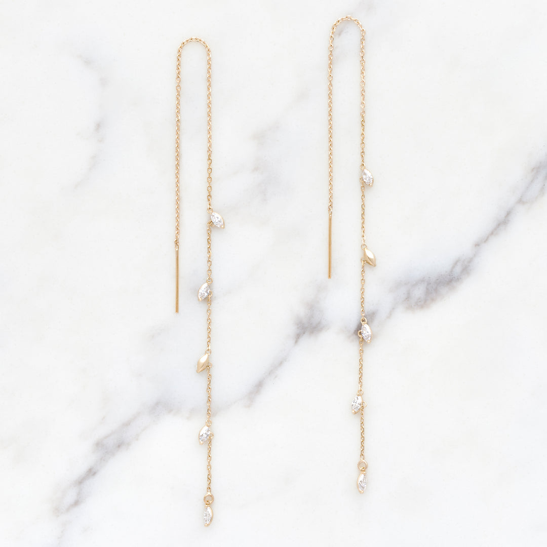 Weeping Willow Five Leaf Earrings