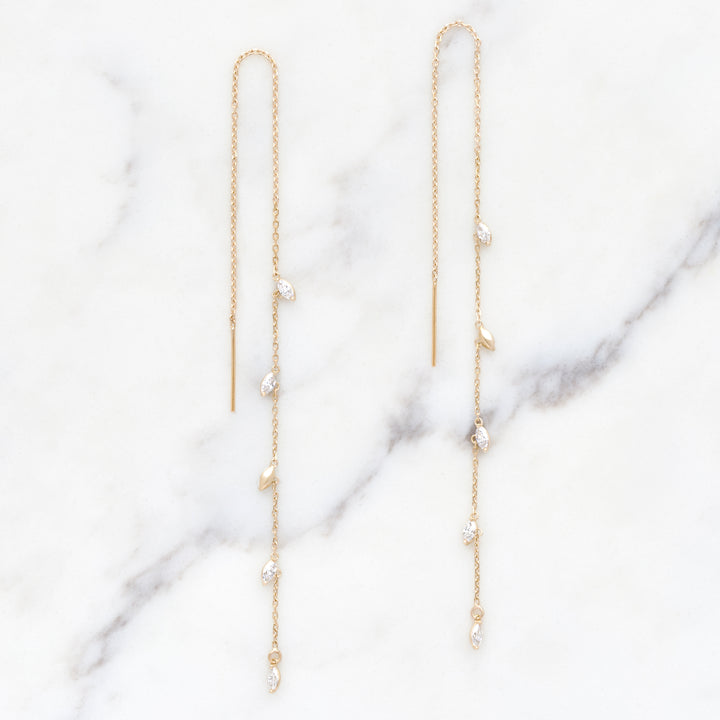 Weeping Willow Five Leaf Earrings