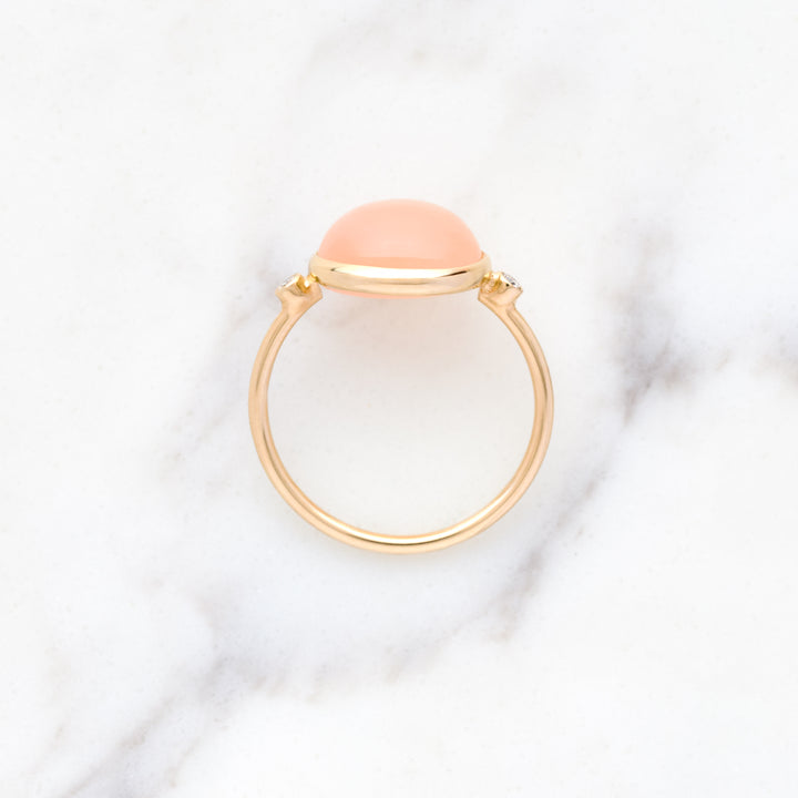 Peach Moonstone Ring