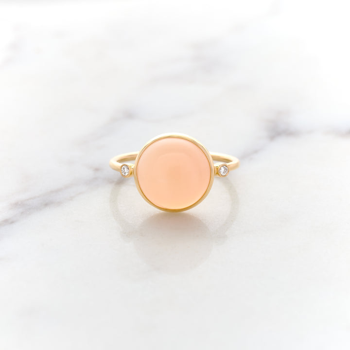 Peach Moonstone Ring