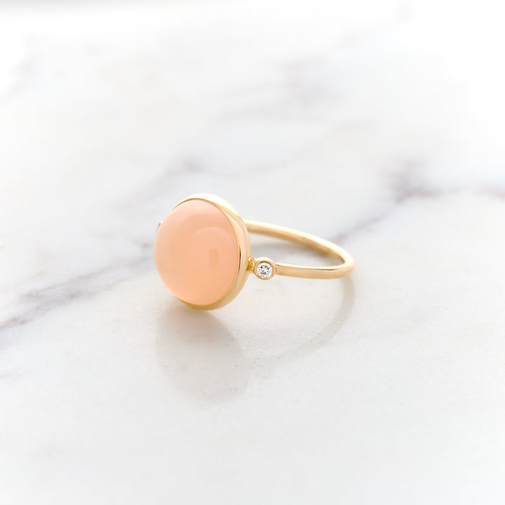 Peach Moonstone Ring