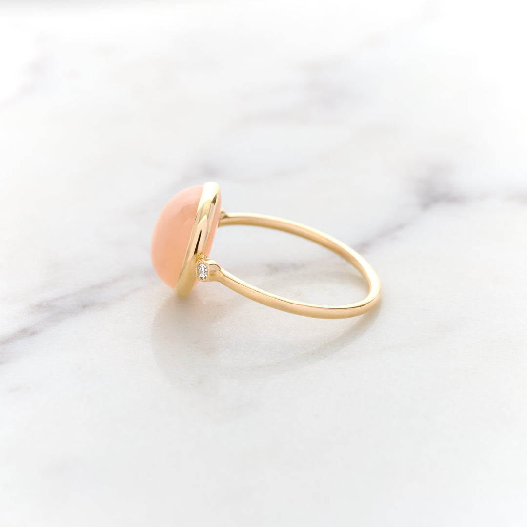 Peach Moonstone Ring