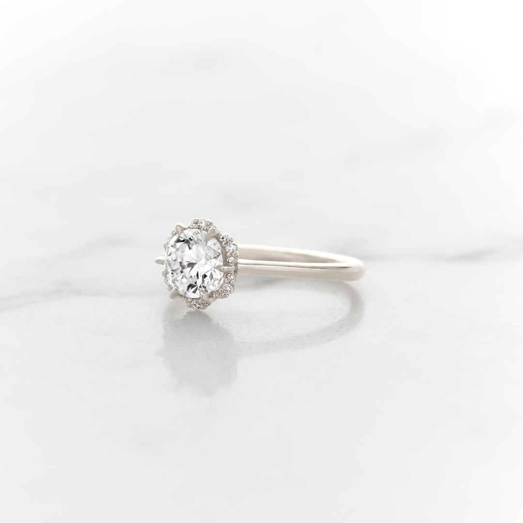 Ranunculus Round Halo Ring