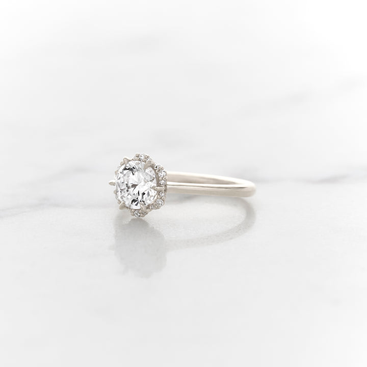 Ranunculus Round Halo Ring