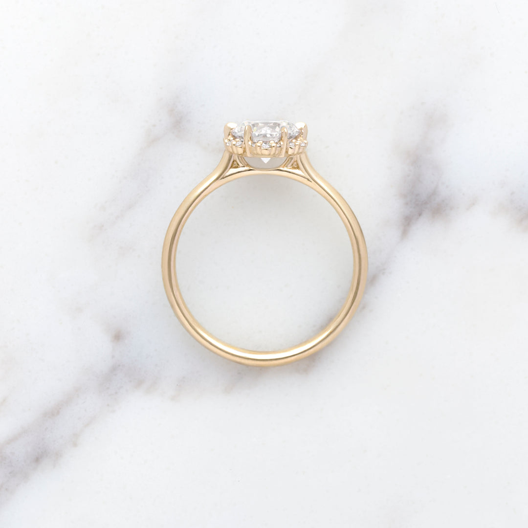 Ranunculus Round Halo Ring