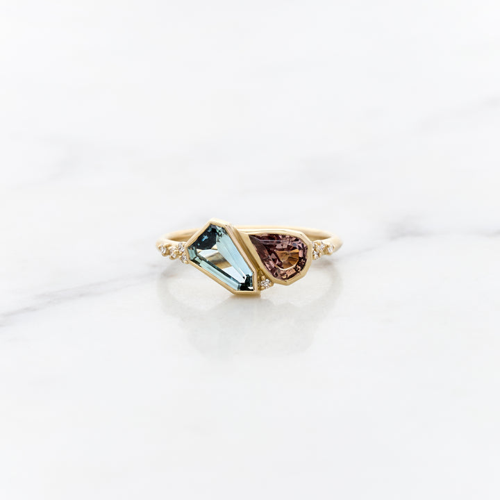 Two Sapphire Toi & Moi Ring