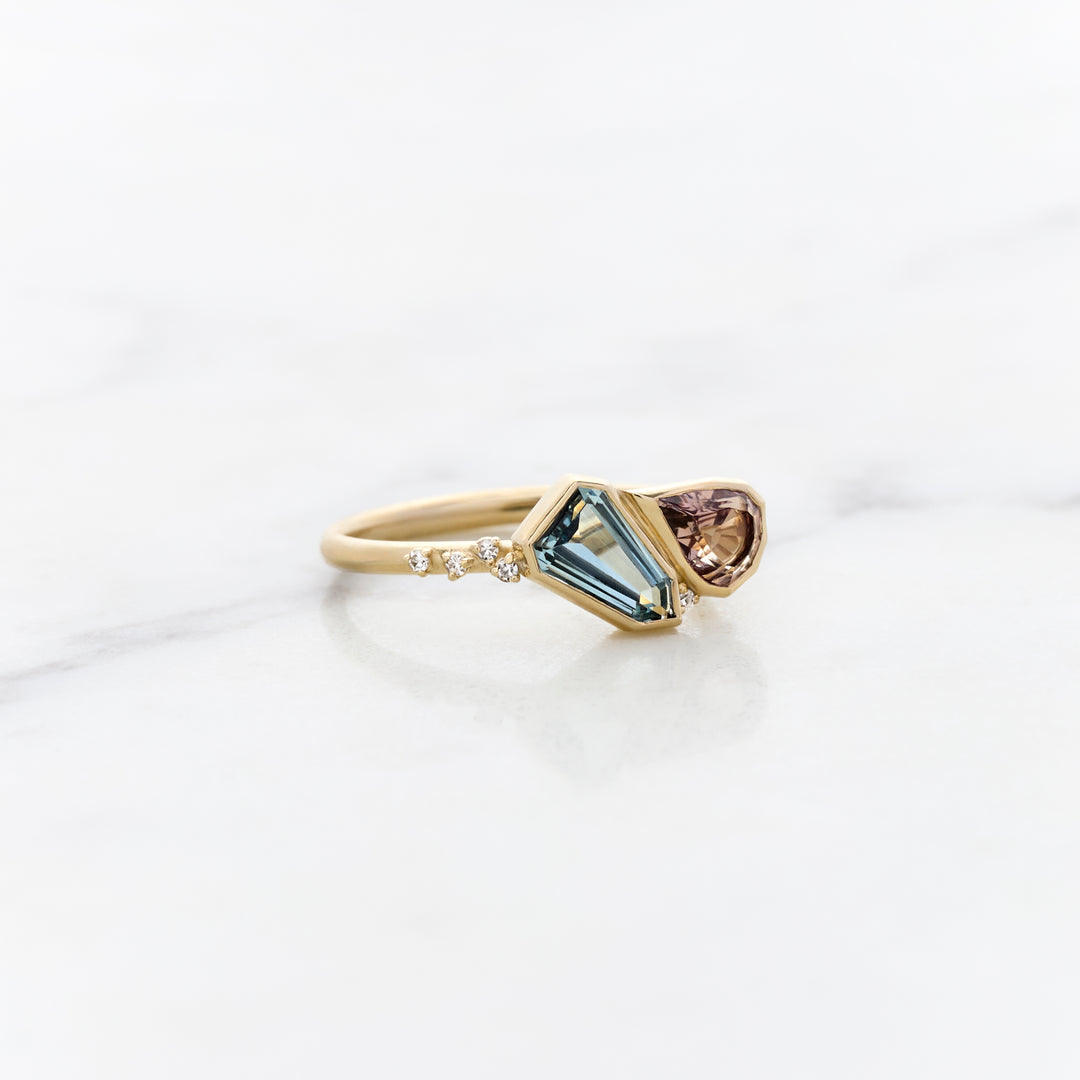 Two Sapphire Toi & Moi Ring