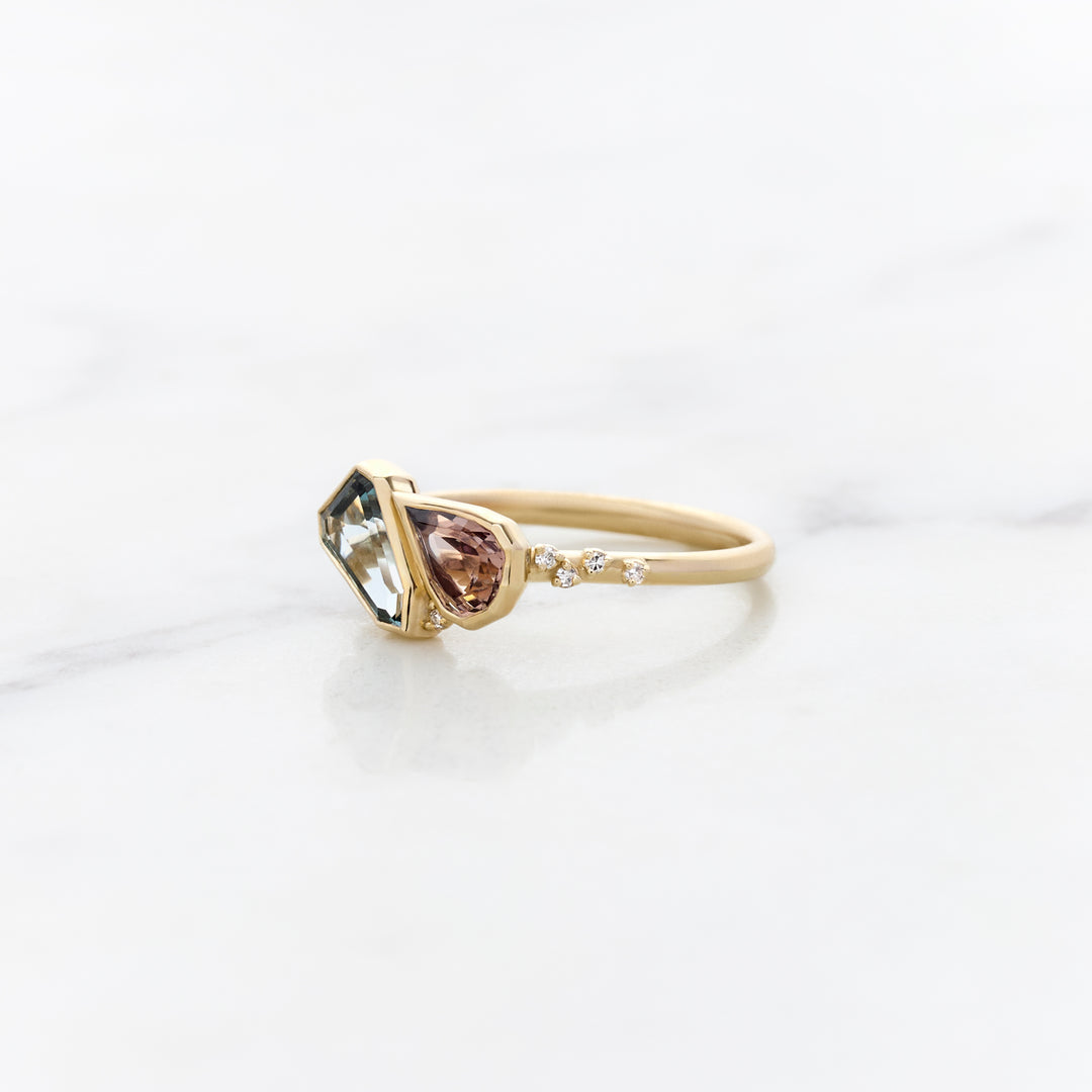 Two Sapphire Toi & Moi Ring