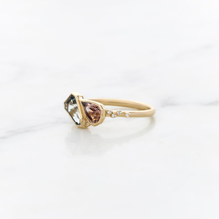 Two Sapphire Toi & Moi Ring