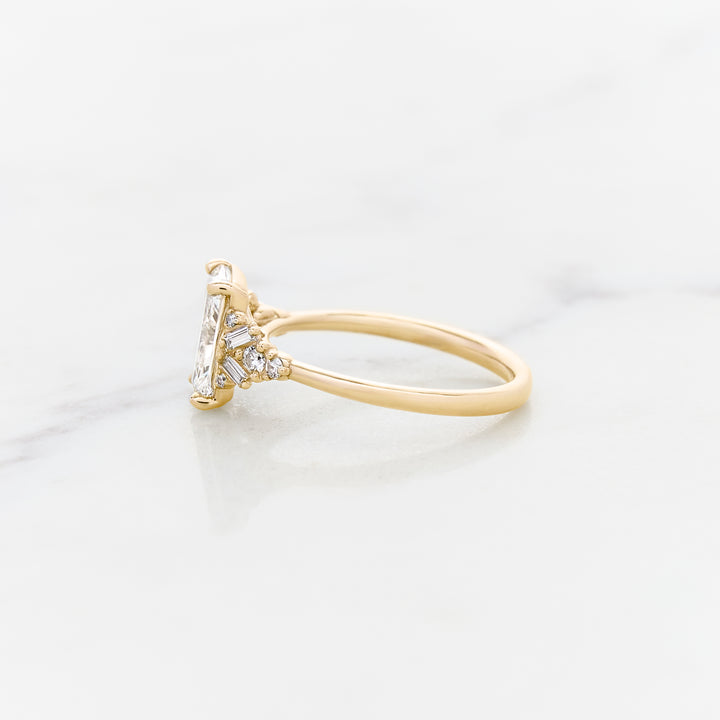 Foxglove Radiant Cut Side Cluster Ring