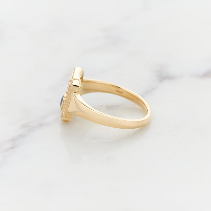 Celestial Signet Ring for Family Stones