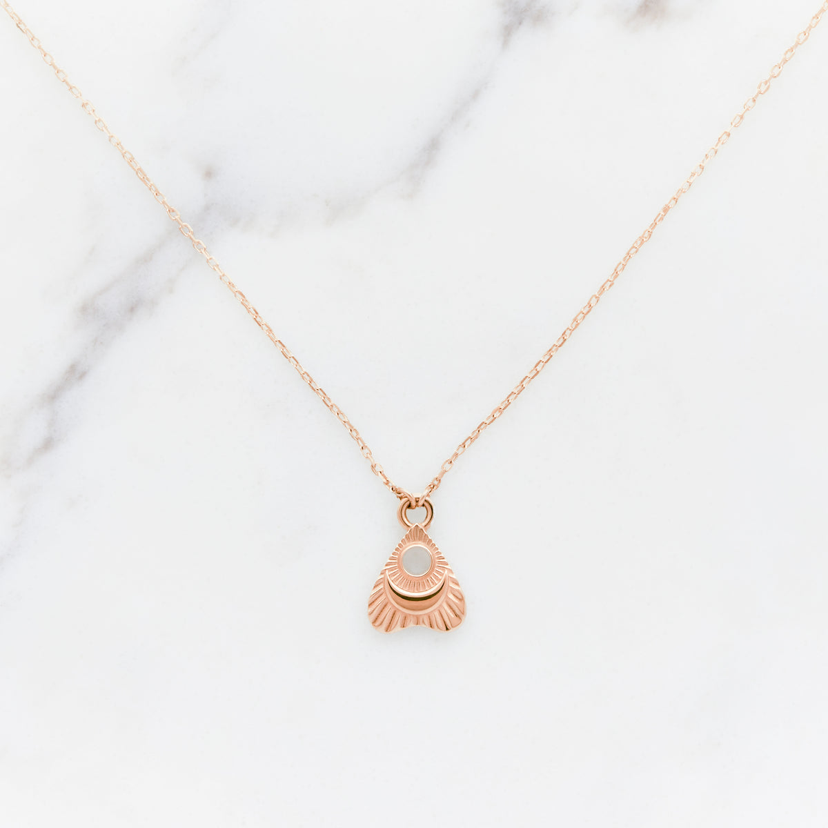 Gold Petite Moon Planchette Necklace