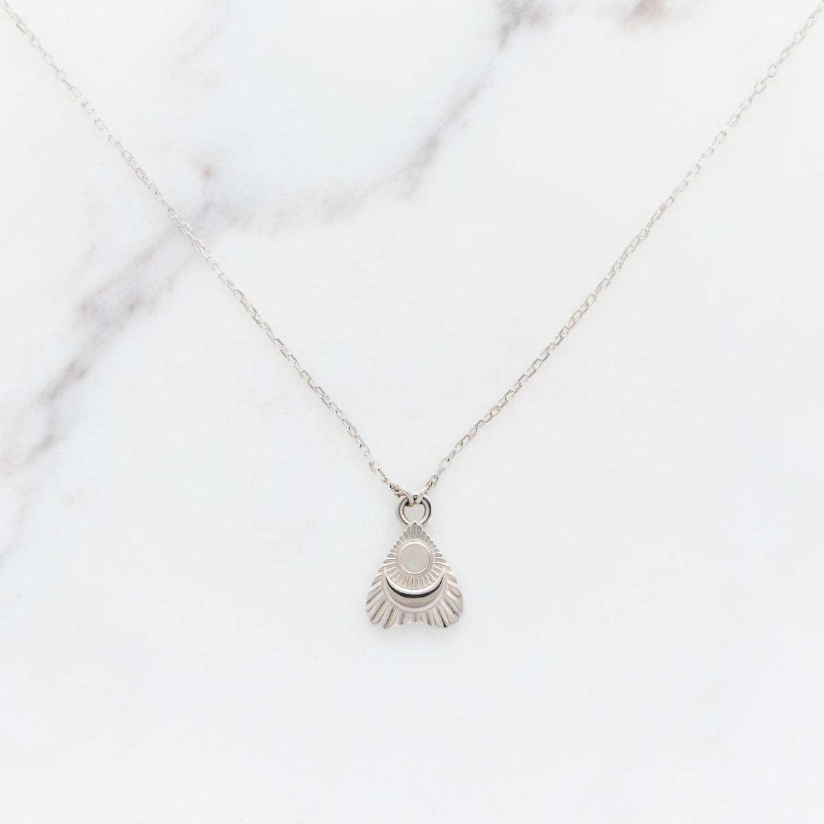 Sterling Silver or Brass Petite Planchette Necklace