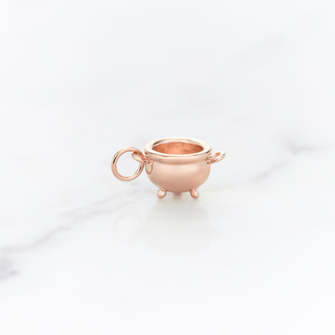 Gold Salem Cauldron Necklace or Charm