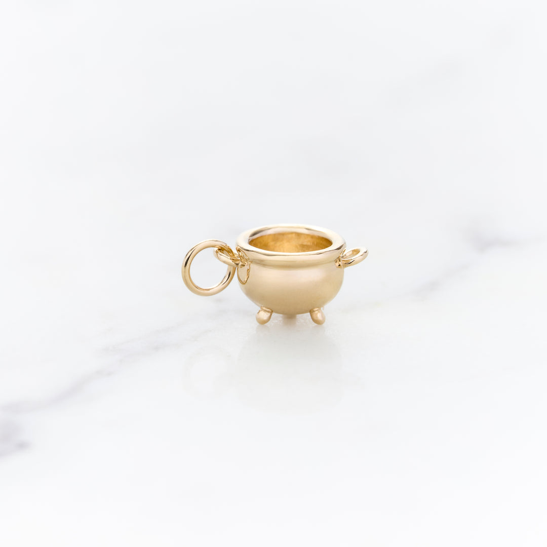 Gold Salem Cauldron Necklace or Charm