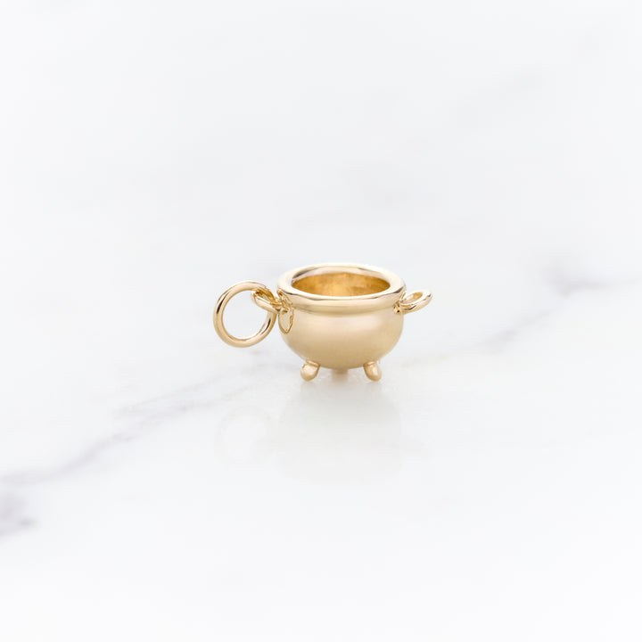 Gold Salem Cauldron Necklace or Charm