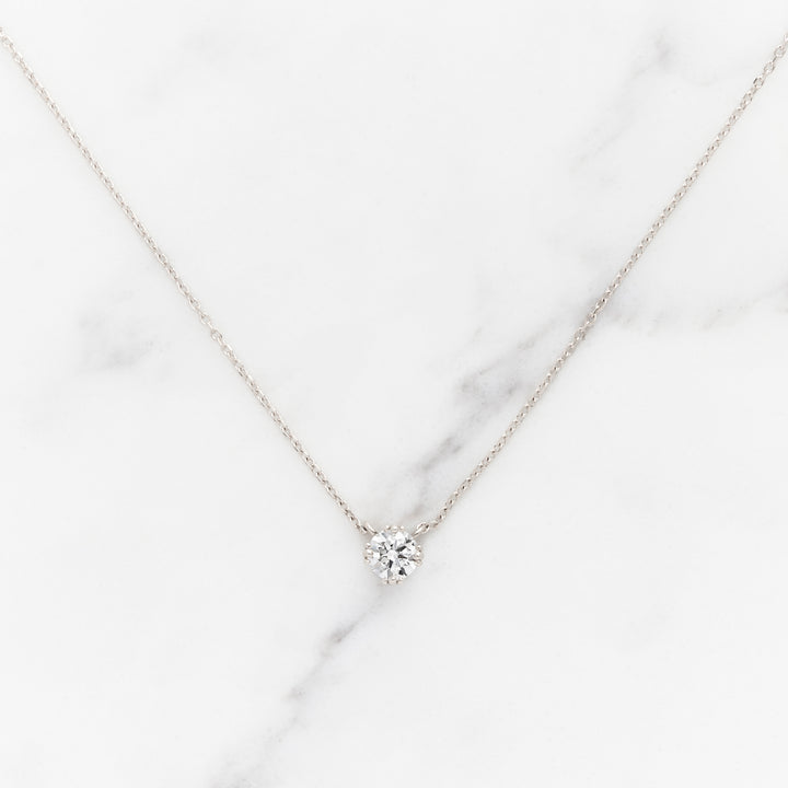 Round Lab Grown Diamond Solitaire Necklace